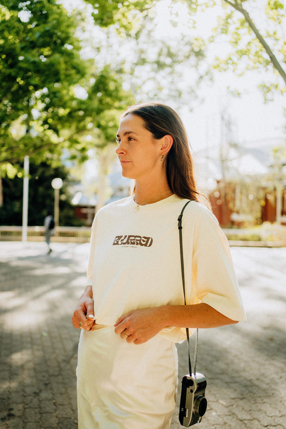 Blurred Cream Tee