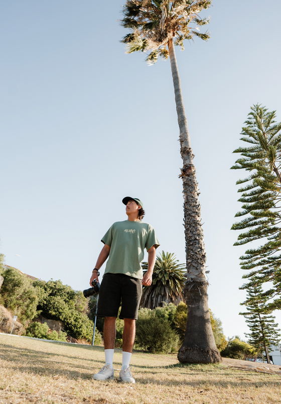 Happy Vibes Black Jorts