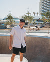 Maroon Stripe Button Up